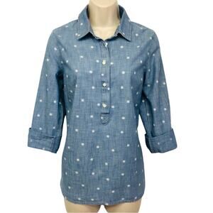 Tommy Hilfiger Chambray Popover Top